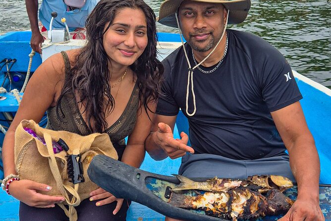 Snorkel, Spearfish & Seafood Adventure, Trinidad - Building the beach fire and seafood lunch